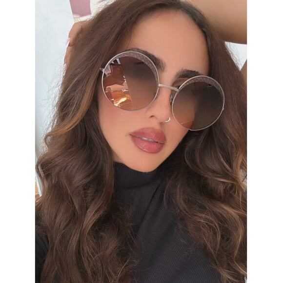 NEW Bottega Veneta BV0190S Bronze Round Mirror Sunglasses